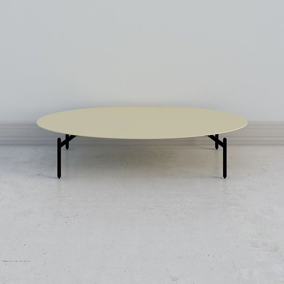 Elegant Oval Coffee Table 3D model