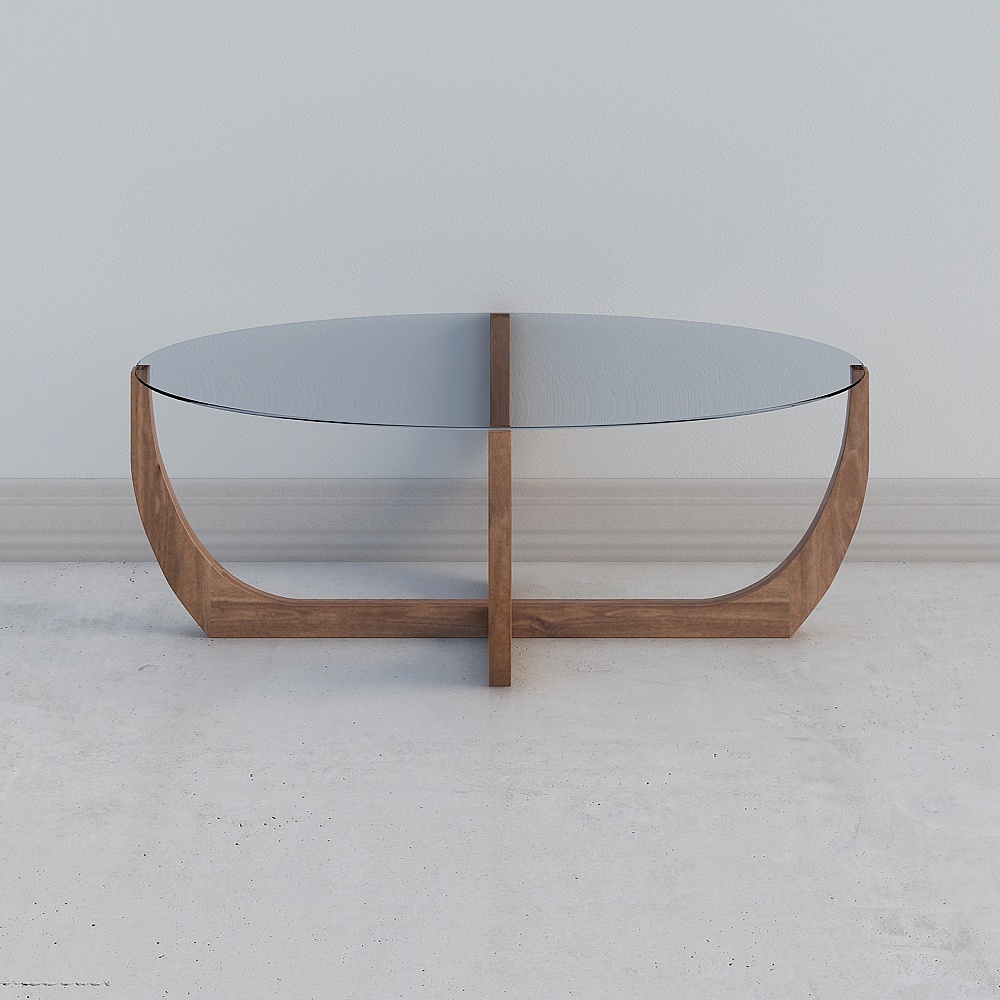 楕円形のコーヒーテーブル