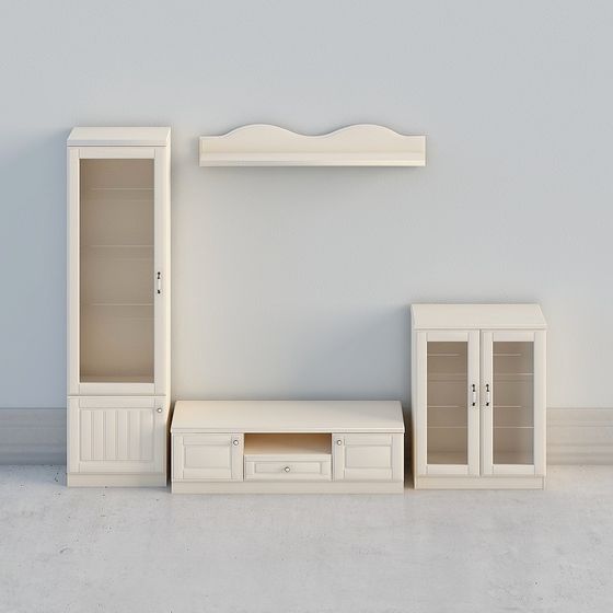 Low-Poly Living Room Furniture Set 3D model