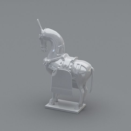 Unicorn Statue 3D model