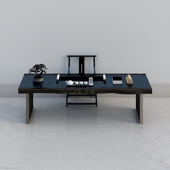 Sleek Low-Poly Tea Table 3D model