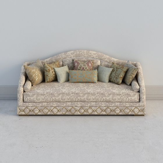 Elegant Vintage Sofa 3D model for Contemporary Interiors