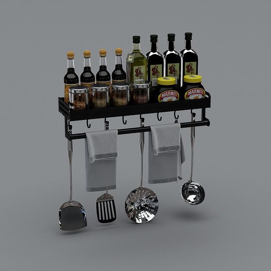 Low Polygon Spice Rack 3D model