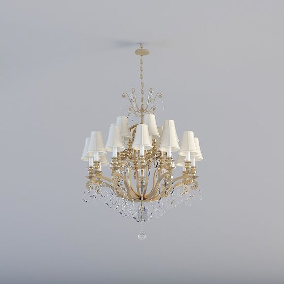 Elegant Chandelier 3D model for Enchanting Interiors
