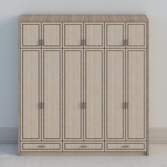 Minimalist Wardrobe 3D model for Modern Interiors