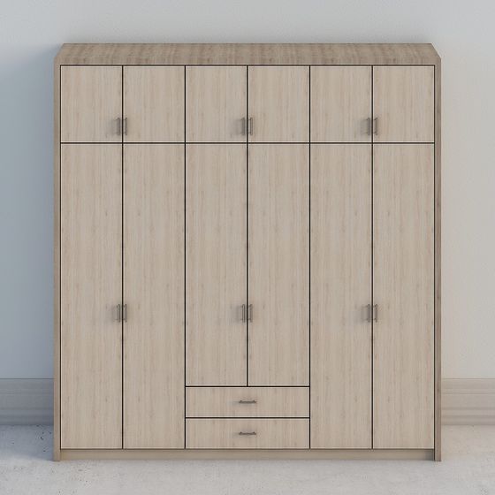 Minimalist Wardrobe 3D model for Modern Interiors
