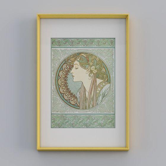 Vintage Portrait Frame 3D model