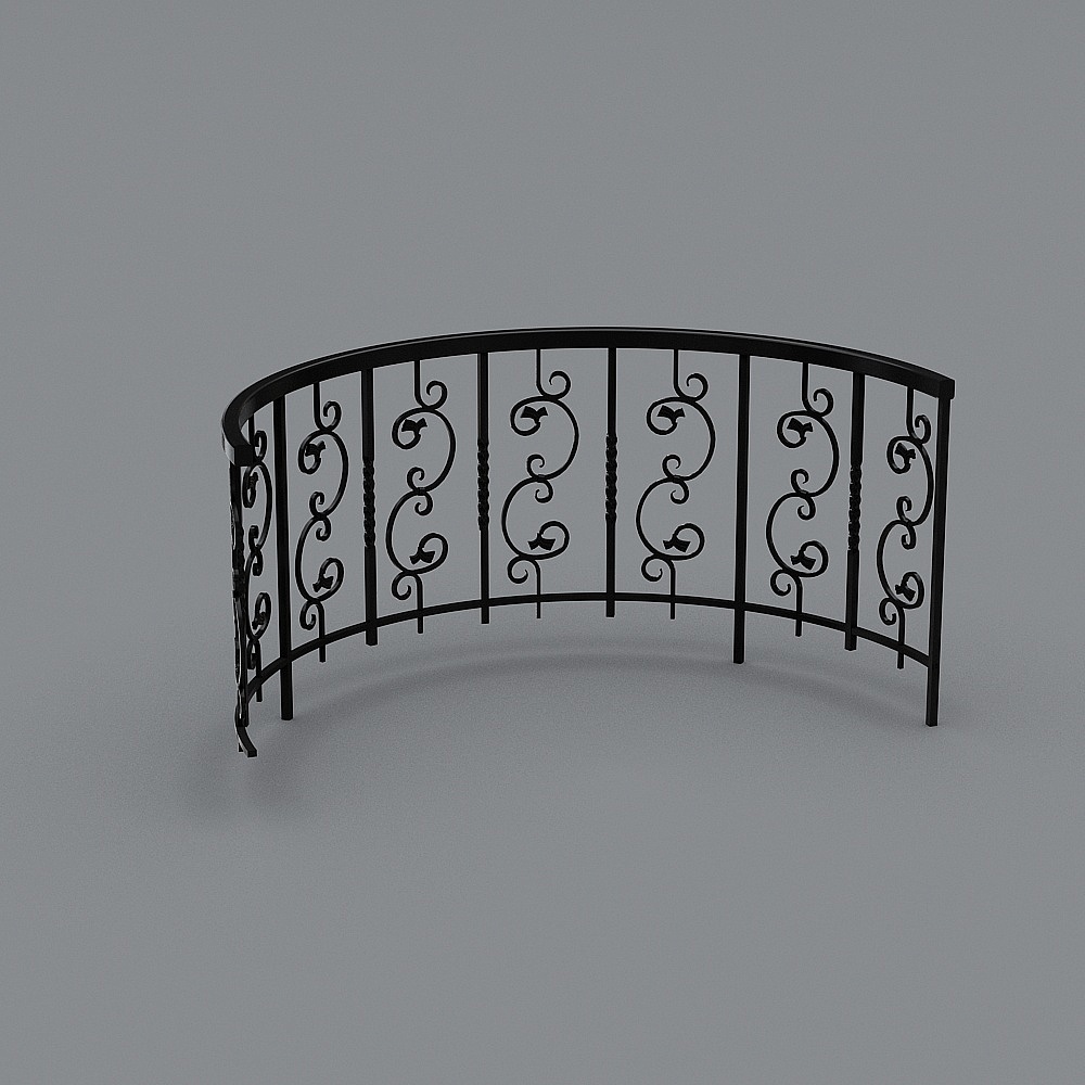 Southeast Asian Curved Shaped Railing
