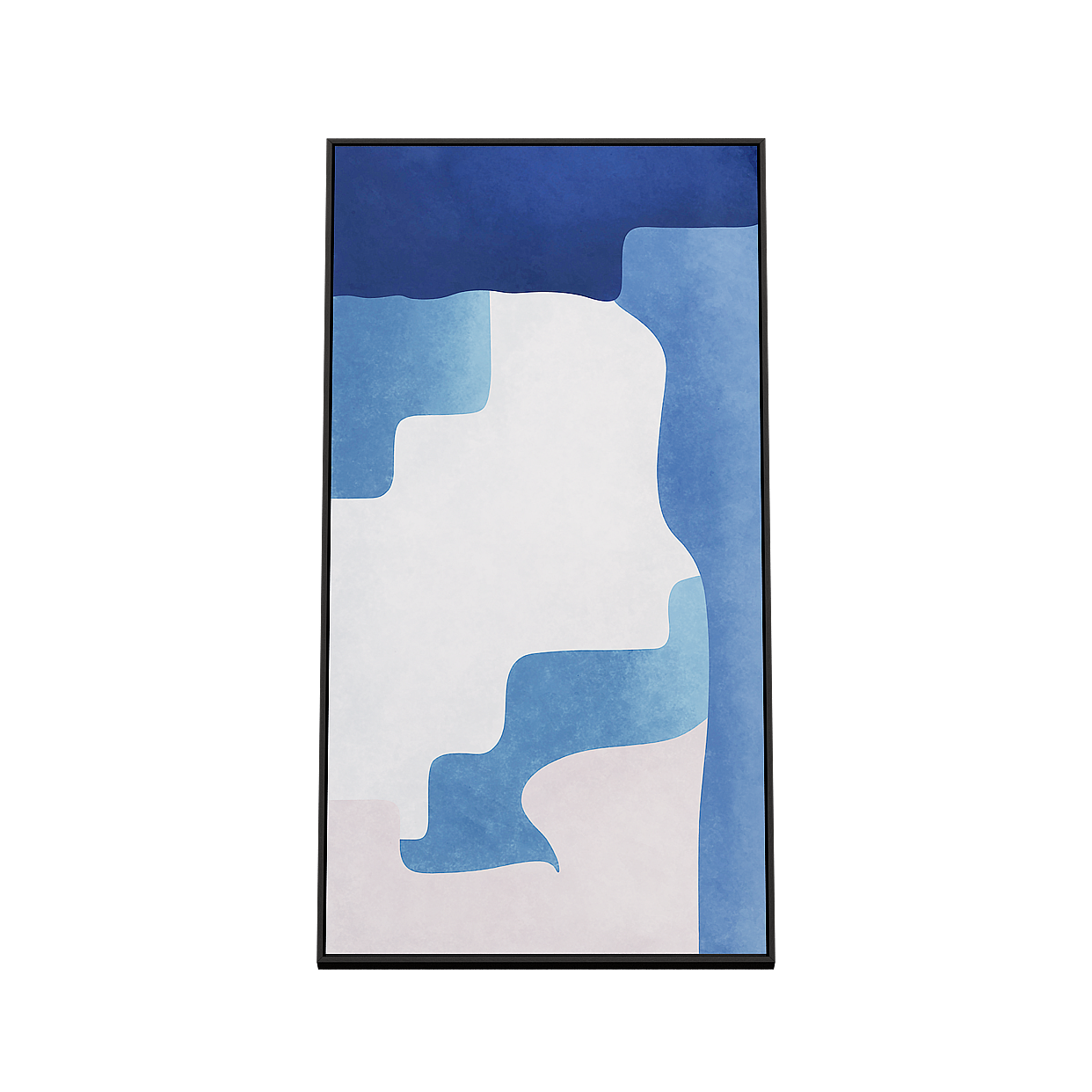 Abstract Blue Tones 3D Model – Low Poly Blue Gradient