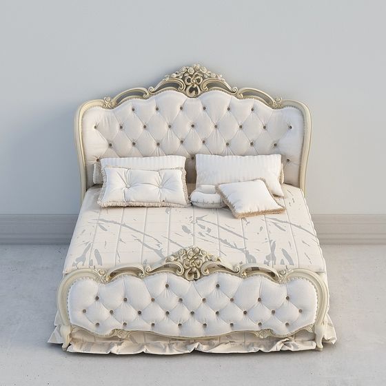 Royal Dreams Bed 3D model for Elegant Bedrooms