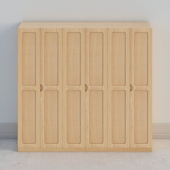Elegant Wooden Storage Cabinet 3D model for Interiors