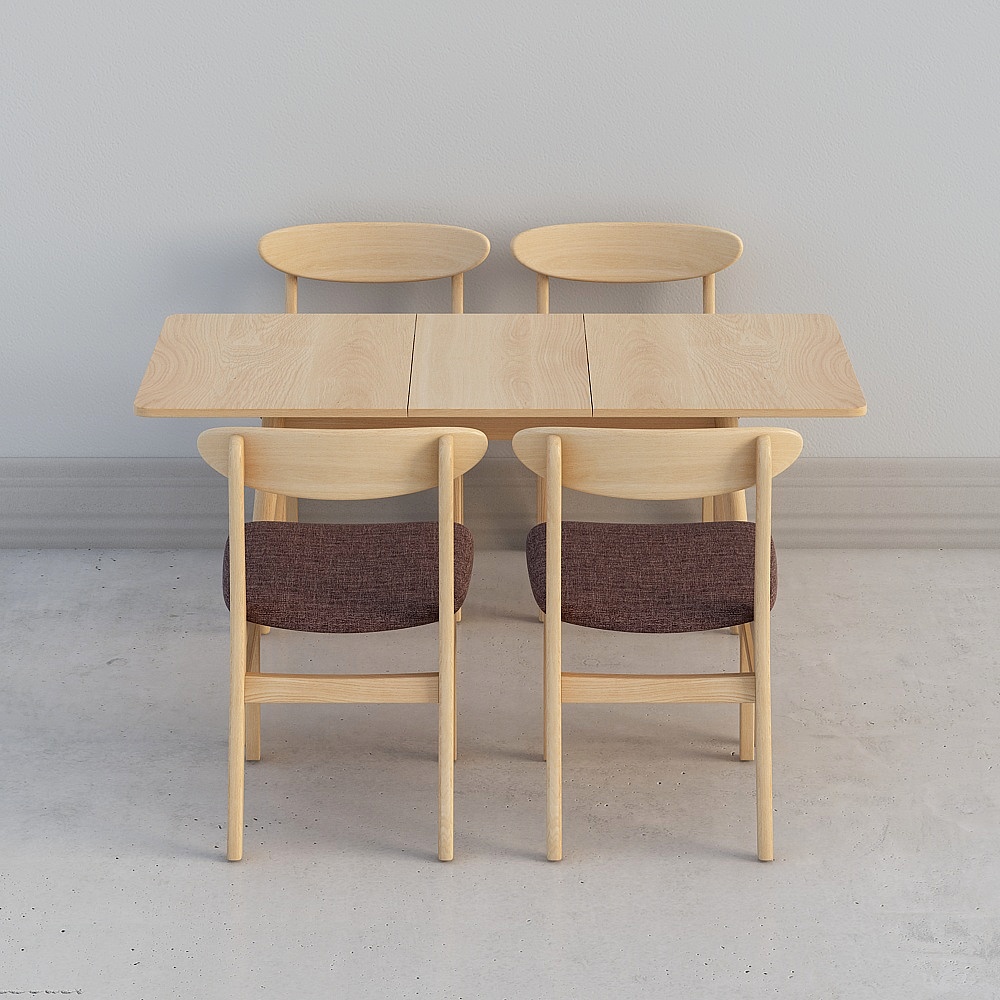 โต๊ะรับประทานอาหารฟูจิ (พับได้) และเก้าอี้อาหารผีเสื้อ