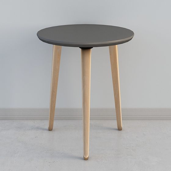 Stylish Low-Poly Round Table 3D model Design