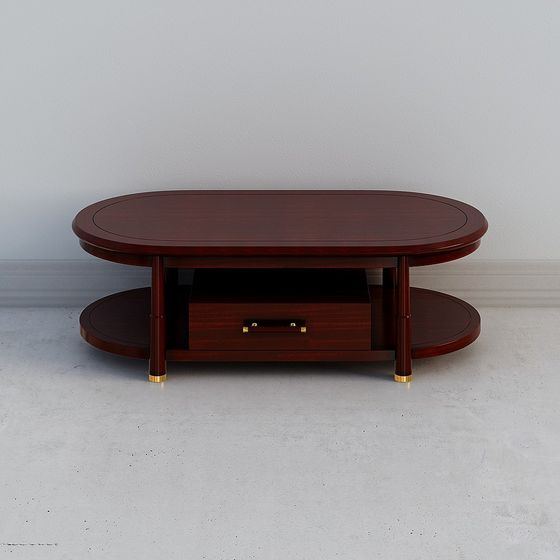 Unique Oval Coffee Table 3D model