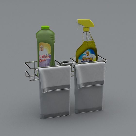 Cleaner Shelf 3D model for Modern Interiors
