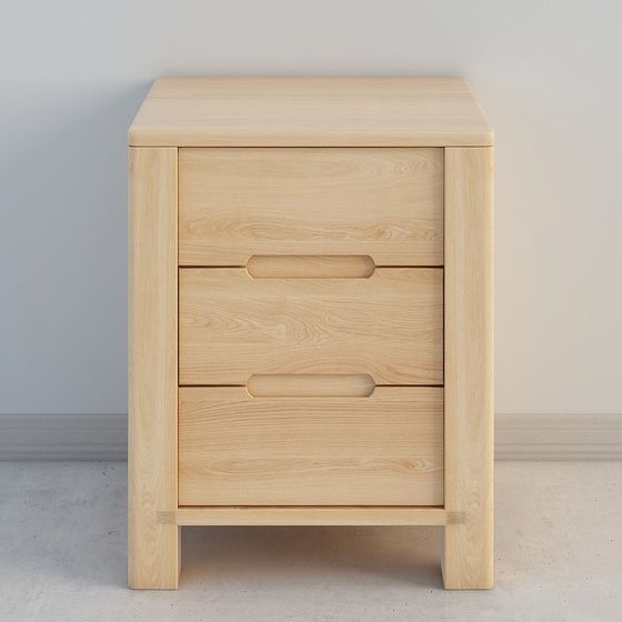 Stylish Low-Poly Nightstand 3D model for Contemporary Interiors