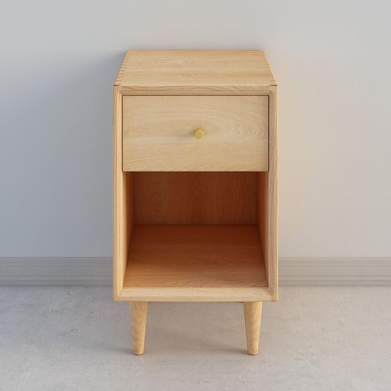 Stylish Low-Polygon Nightstand 3D Model