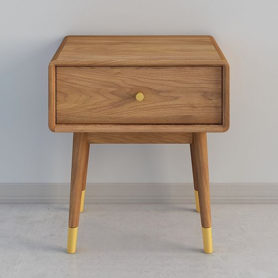 Mid-Century Modern 3D Nightstand Model