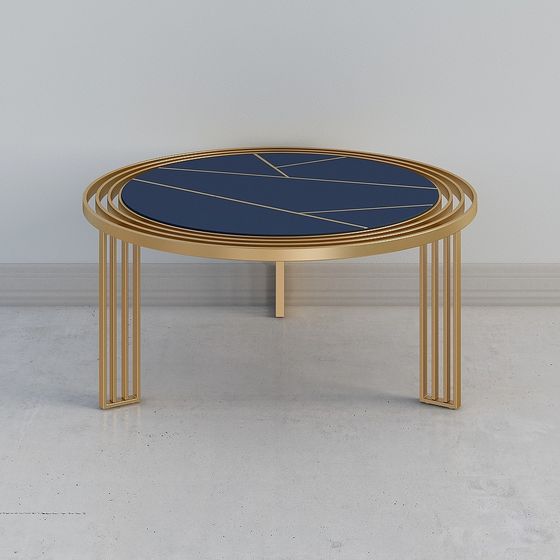 Elegant Round Coffee Table 3D model for Modern Spaces