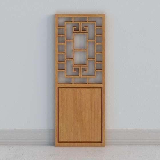 Elegant Low-Poly Door Panel 3D model