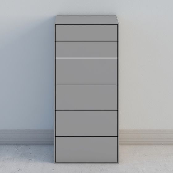 Minimalist 5-Drawer Storage Cabinet 3D model