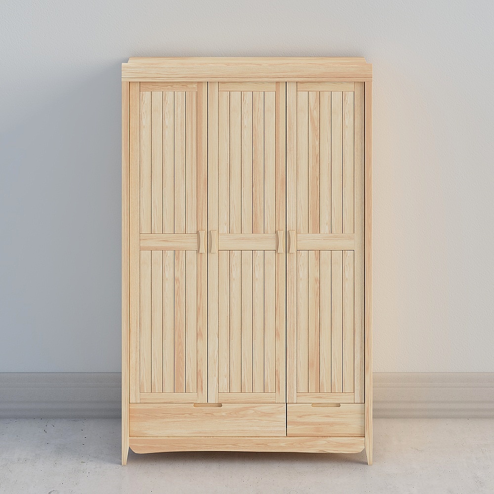 Artisan original - 2608 - Armoire trois portes nordique (porte coulissante)