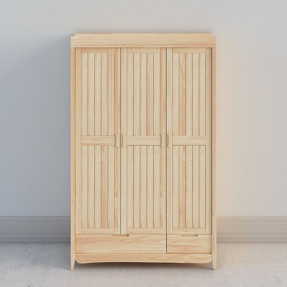 Artisan original - 2608 - Armoire trois portes nordique (porte coulissante)