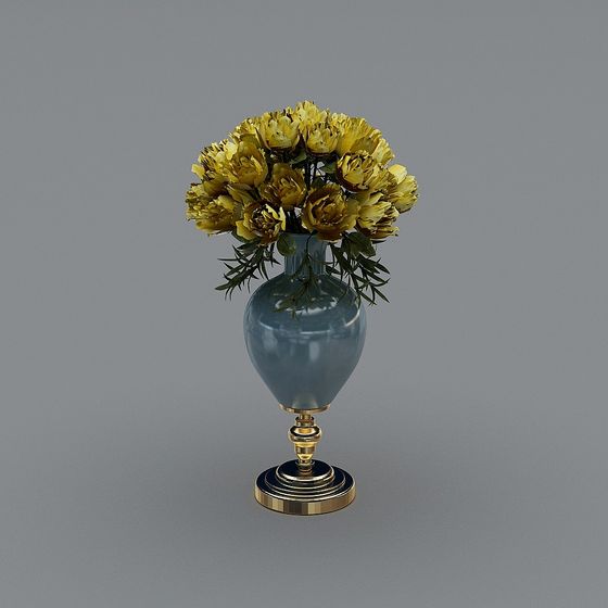 Fiore 1gama fiori gialli vaso blu