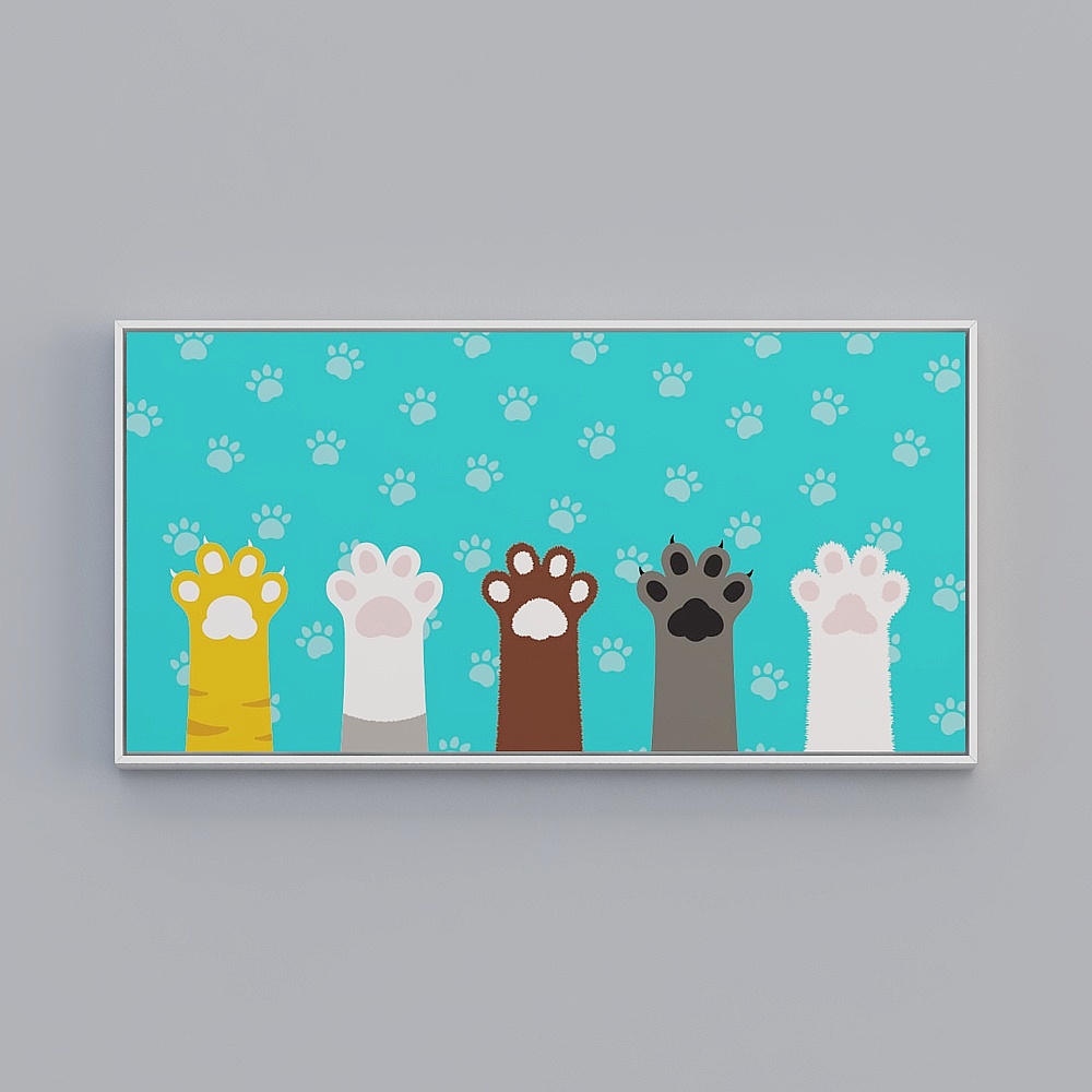 The white box of the Kisper Children's Room is 53× 103cm cat claw wwln-x-1