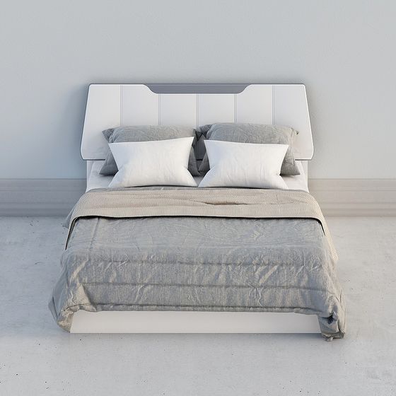 Modern Minimalist 3D Bed Model