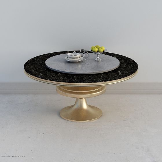 Elegant Round Table 3D model for Modern Interiors