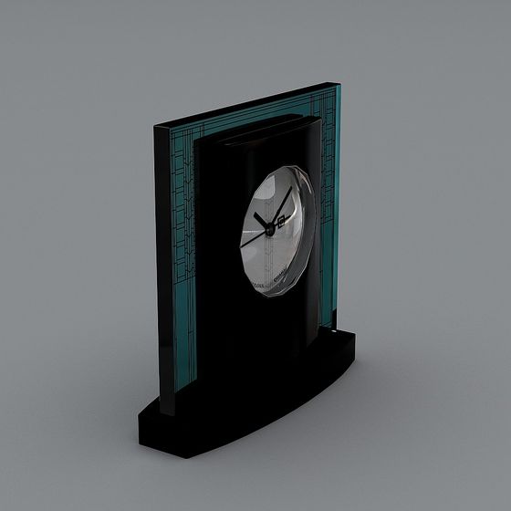 Elegant Low-Poly Clock 3D model for Modern Spaces