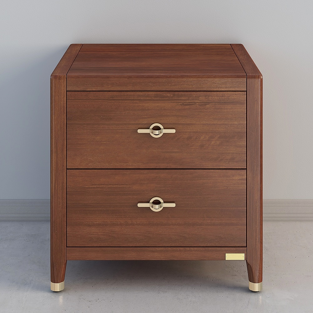 Elegant Minimalist Nightstand 3D model for Modern Interiors