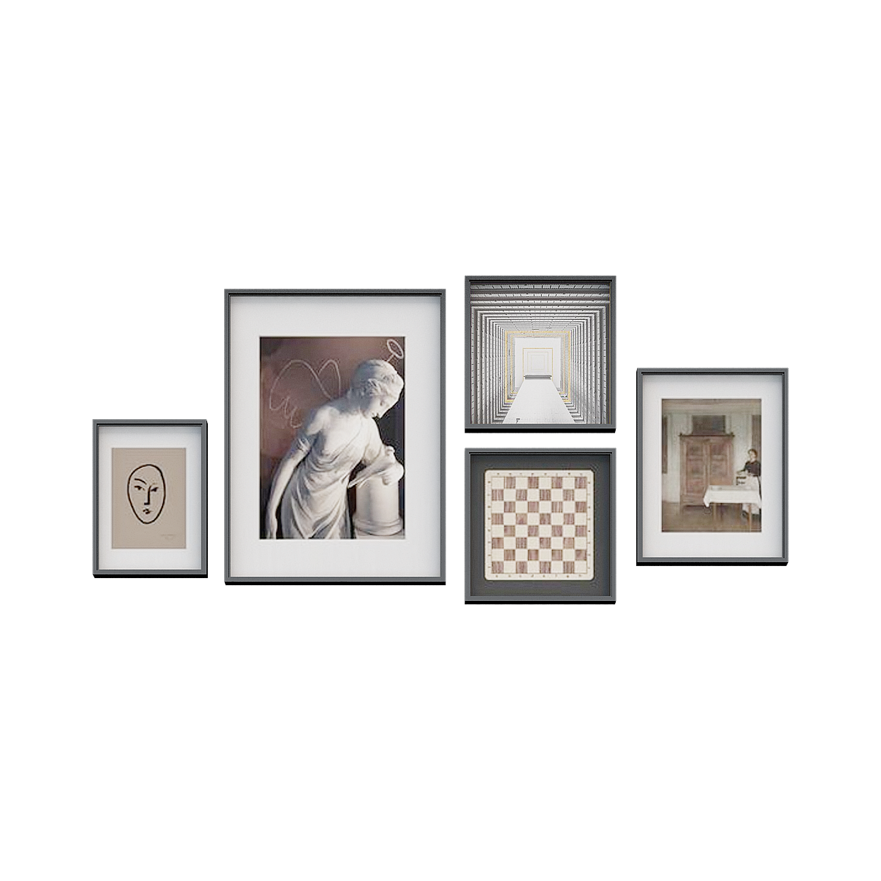 Wall Murals and Sculptures 3D Model – Artistic Interior Elements