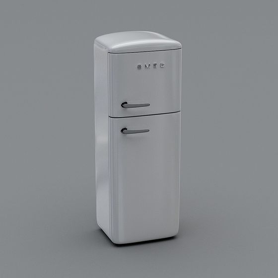Retro Modern Refrigerator 3D model
