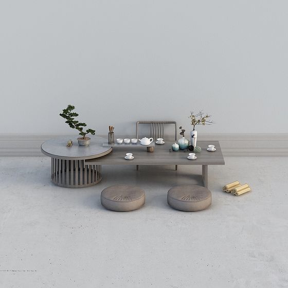 Elegant Low-Poly Eastern-Inspired 3D Model