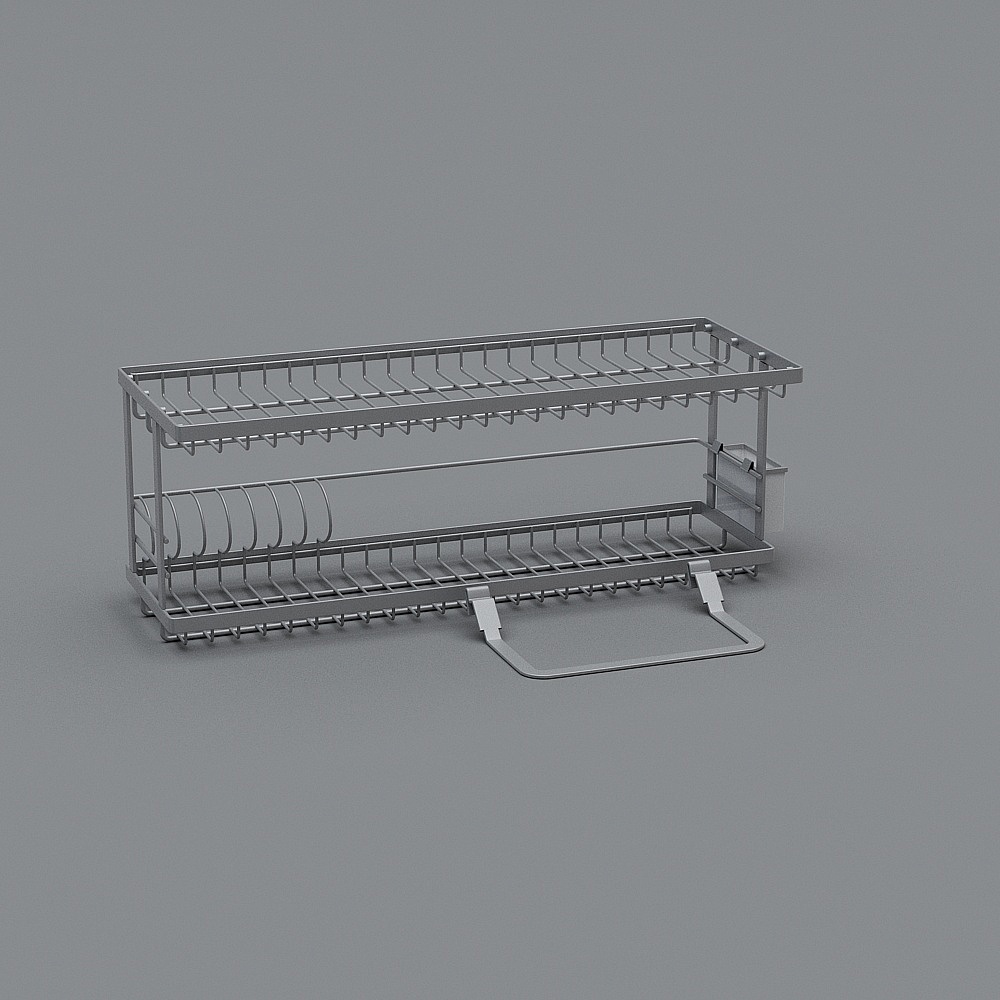 Modern Minimalist Kitchen Rack 3D model