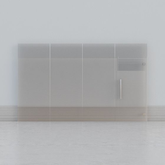 Modern Glass Sliding Door 3D model