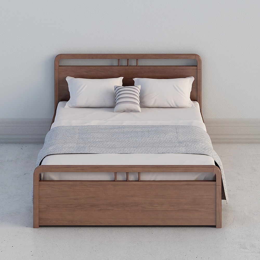 Quiet Mu Glome-Solid Wood Bed-1.5m