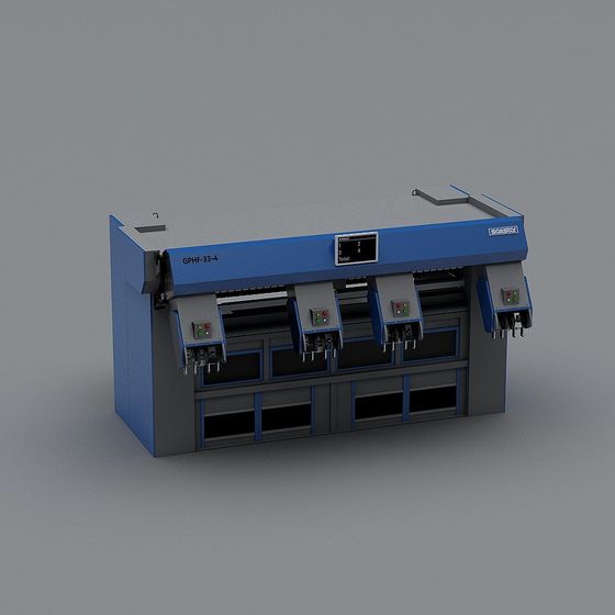 GPHF-33-4 Low Polygon Industrial Equipment 3D Model