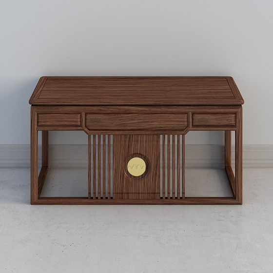 Minimalist 3D Desk Model with Rich Details