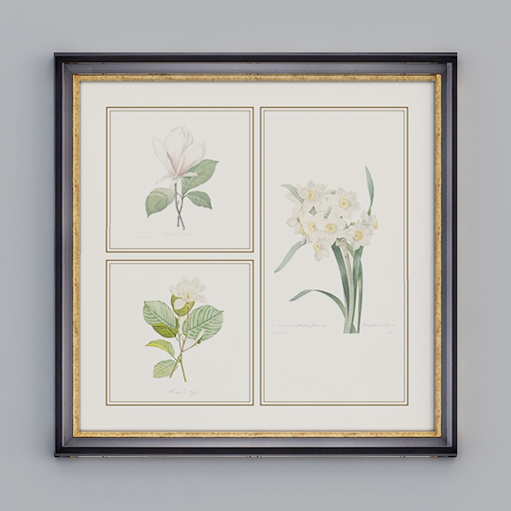 800x800 Three Flower Corridor Hanging Painting