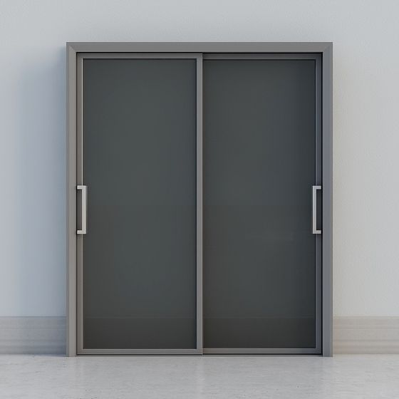 Elegant Minimalist Double Door 3D model