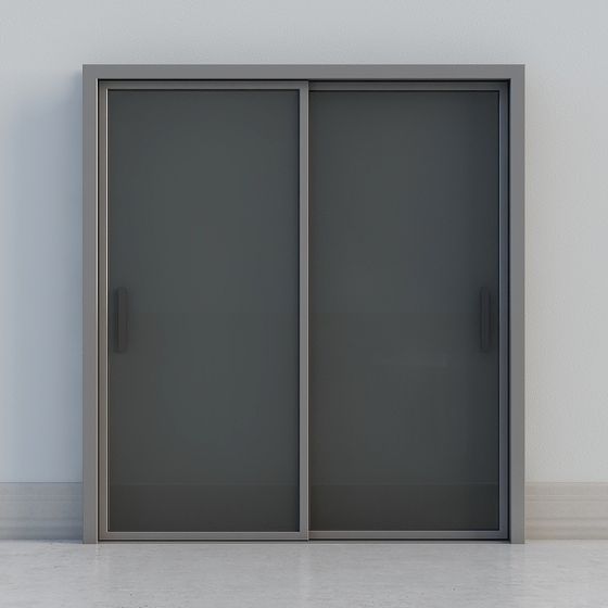 Elegant Sliding Door 3D model for Modern Spaces
