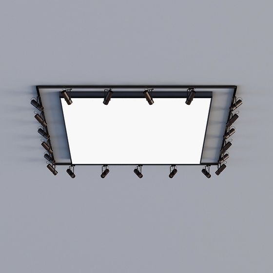 Modern Pendant Lighting System 3D model