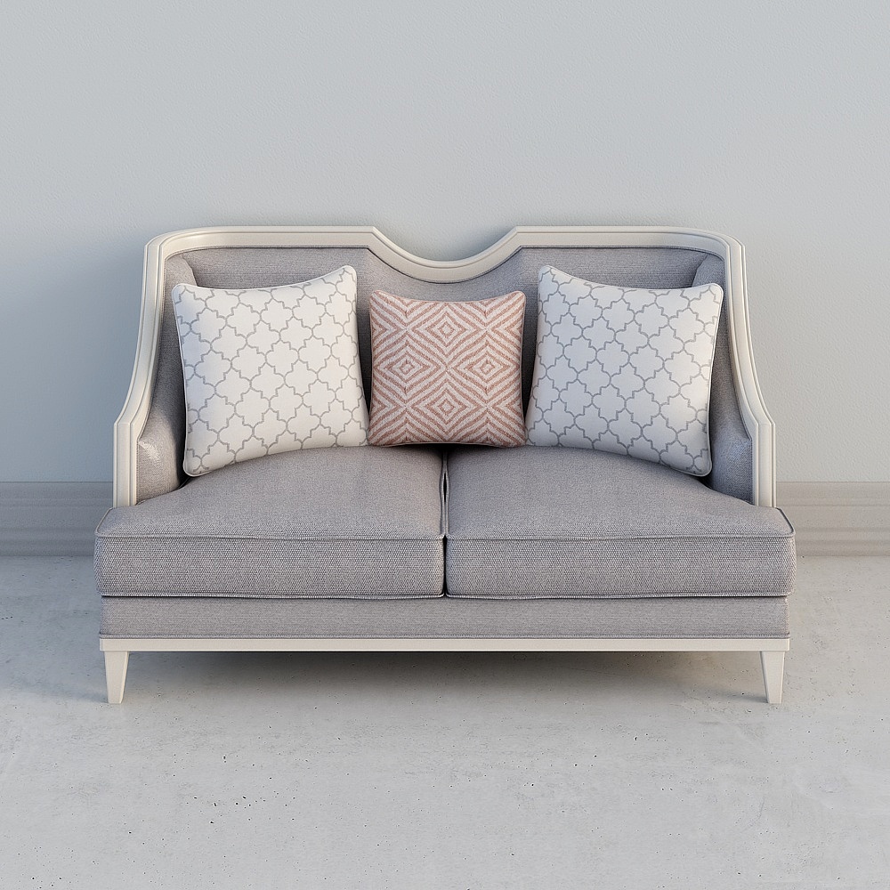 E2112 two people sofa ivory white