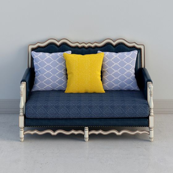 Vintage Sofa 3D model with Elegant Design