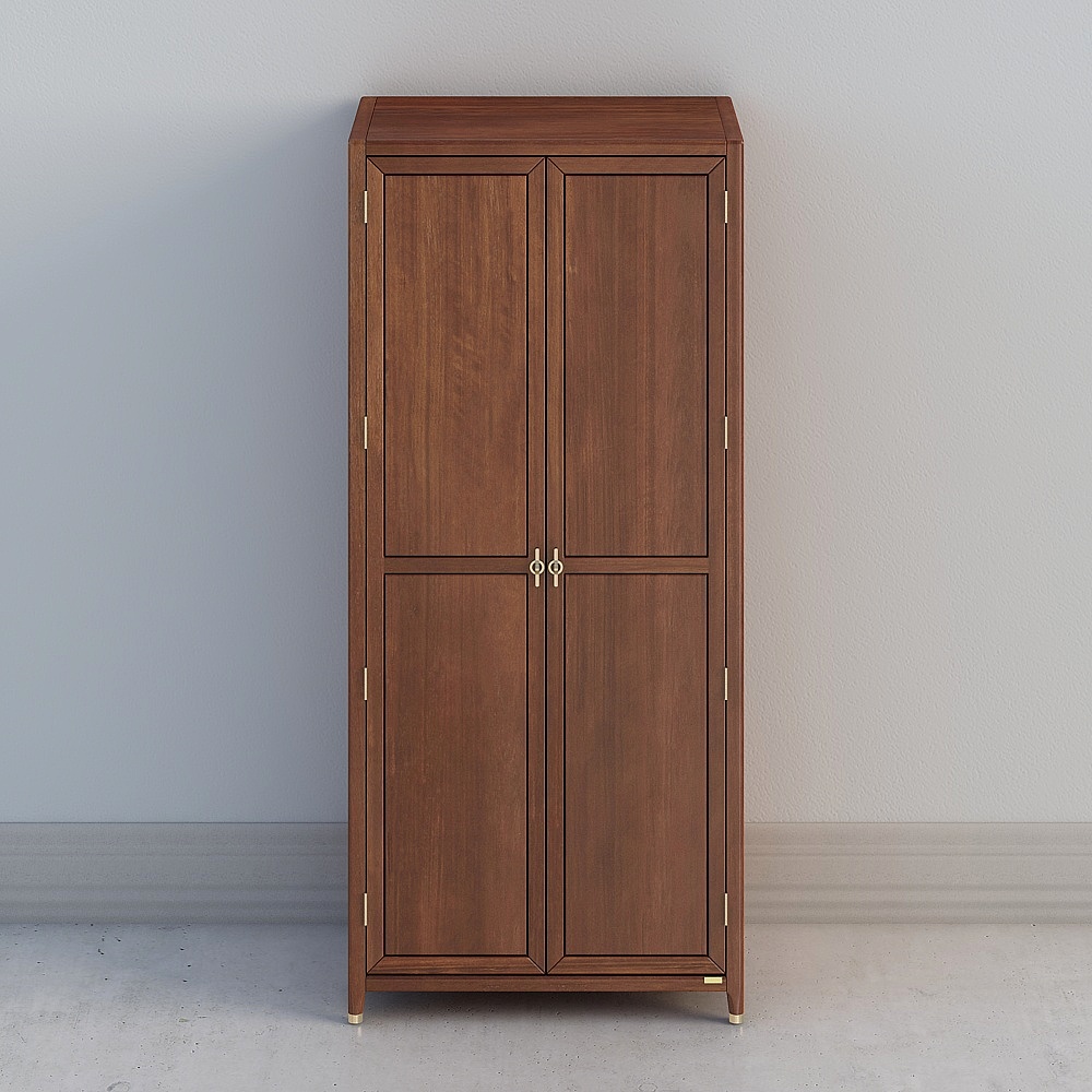 Stylish Wooden Storage Cabinet 3D model