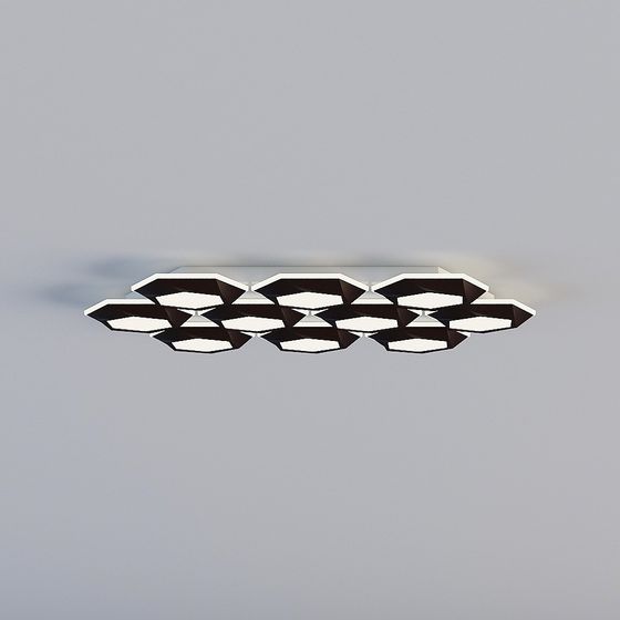 Geometric Light 3D model: Modern Ceiling Lamp
