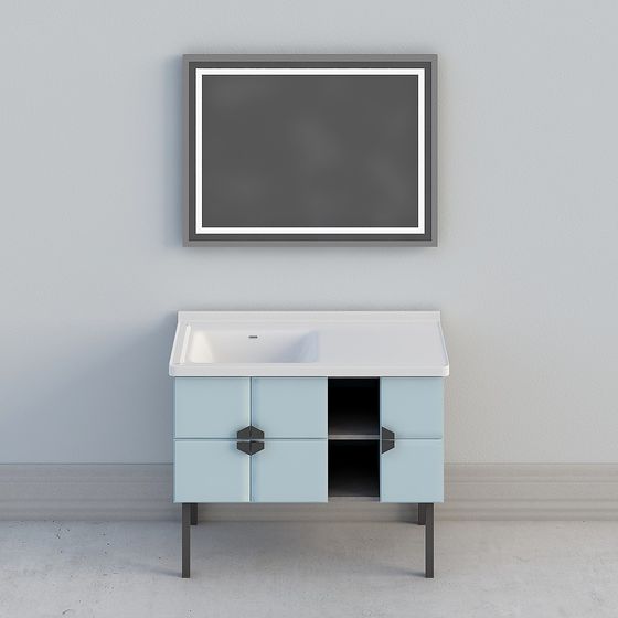 Stylish Bathroom Cabinet 3D model for Contemporary Spaces
